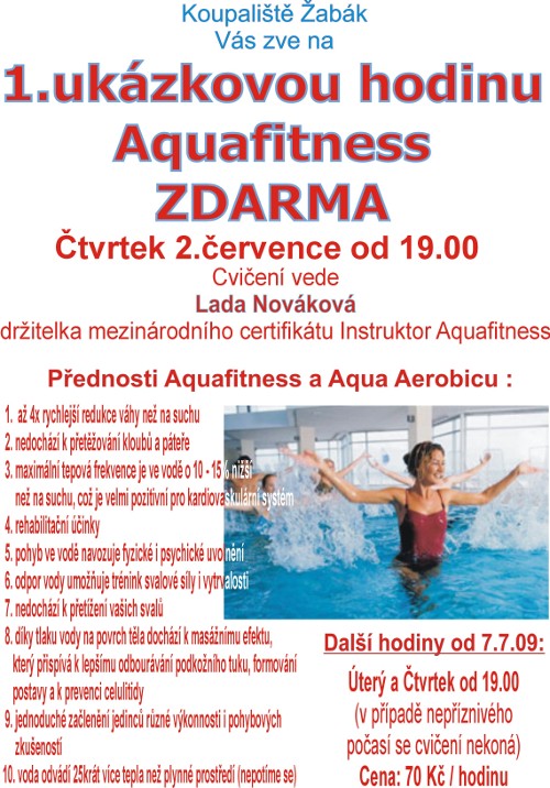 Aquafitness plakát