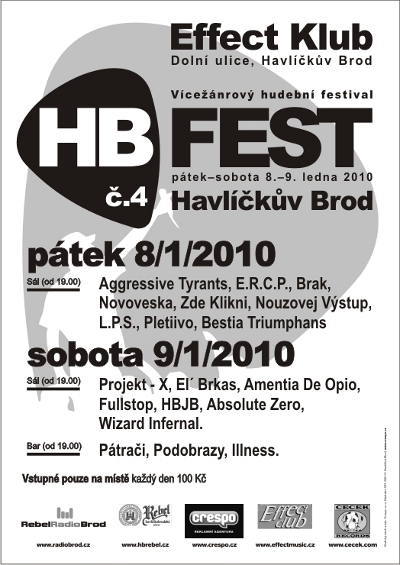 Letáček / flyer na HB Fest č.4 Letáček / flyer na HB Fest č.4