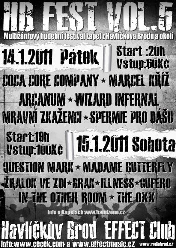 14.-15.1. 2011 - HB Fest č.5 - Havlíčkův Brod - Effect Klub