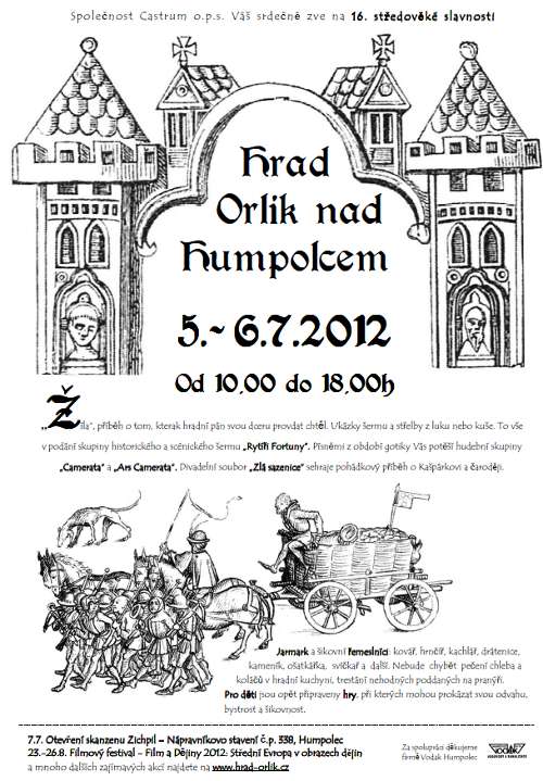 16. středověké slavnosti na hradě Orlík u Humpolce