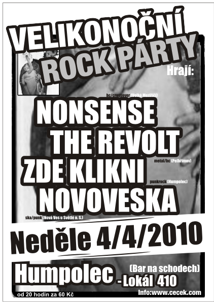 VELIKONOČNÍ ROCK PÁRTY V HUMPOLCI VELIKONOČNÍ ROCK PÁRTY V HUMPOLCI