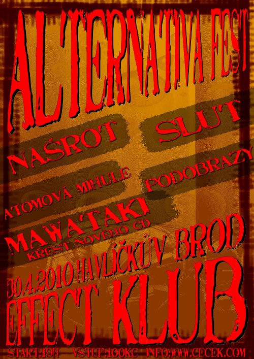 30.4. HC/Alternativa Fest 1.5. Etnies Párty...Havl.Brod - Effect Klub 30.4. HC/Alternativa Fest 1.5. Etnies Párty...Havl.Brod - Effect Klub