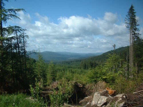 Jeden z výhledů při výstupu