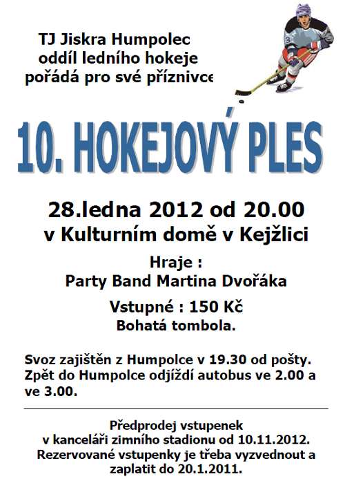 10.hokejový ples v Kejžlici 10.hokejový ples v Kejžlici