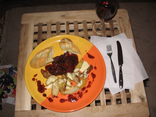 Vepřová panenka v brusinkovo pálivé omáčce Vepřová panenka v brusinkovo pálivé omáčce