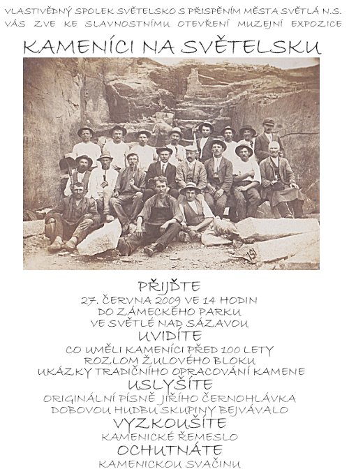 Plakát - Kameníci na Světelsku Plakát - Kameníci na Světelsku
