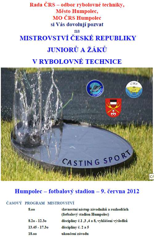 Mistrovství České republiky v rybolovné technice - Humpolec 2012 Mistrovství České republiky v rybolovné technice - Humpolec 2012