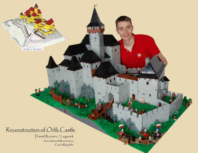 Rekonstrukce hradu Orlík ze stavebnice LEGO