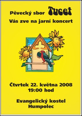 Plakát na koncert Plakát na koncert