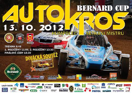 Bernard Cup- Setkání mistrů v autokrosu Humpolec - 2012 - plakát