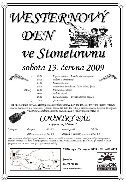 Plakát: Westernový den ve Stonetownu Plakát: Westernový den ve Stonetownu