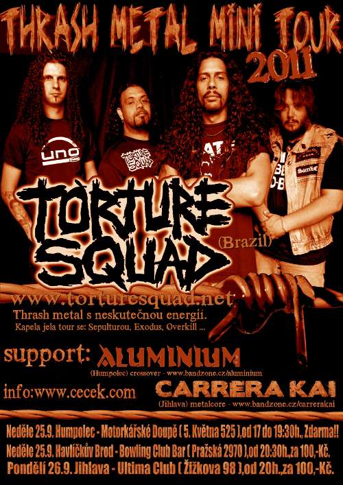 THRASH METAL MINI TOUR 2011 - letáček na koncert  THRASH METAL MINI TOUR 2011 - letáček na koncert