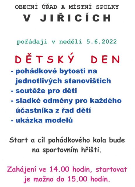 Dětský den v Jiřicích