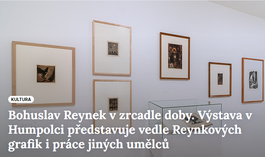 Bohuslav Reynek v zrcadle doby. Výstava v Humpolci představuje vedle Reynkových grafik i práce jiných umělců