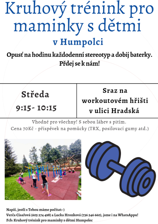 Cvičení na Workoutovém hřišti v Humpolci pro maminky