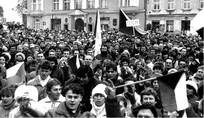 Generální stávka v Humpolci 27.11.1989