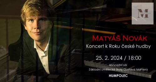Klavírní recitál Matyáše Nováka – Koncert k Roku české hudby