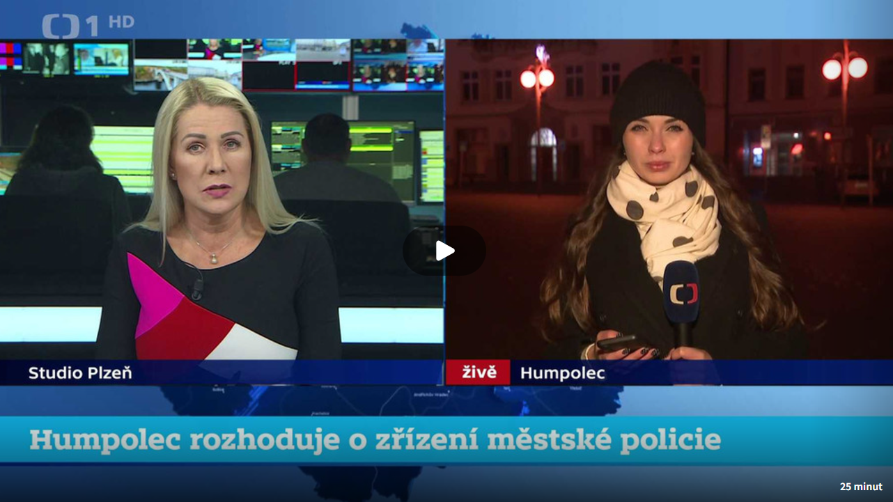 Česká televize – Události v regionech – Humpolec rozhoduje o zřízení MP