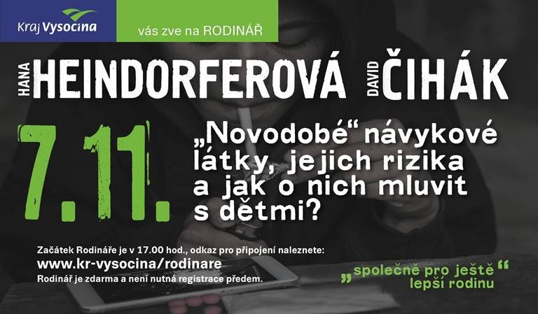 Pozvánka na Rodinář na téma Návykové látky u dětí