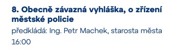 Městská policie v Humpolci: bude!