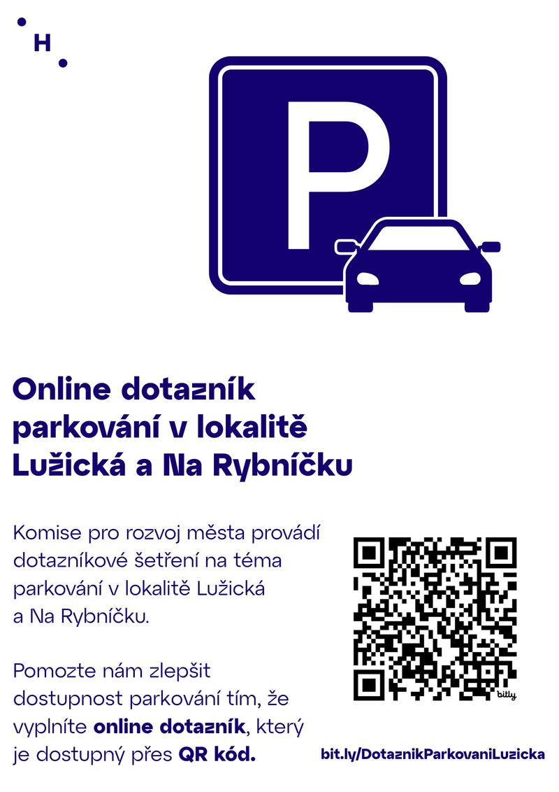Průzkum parkování v lokalitě Lužická a Na Rybníčku