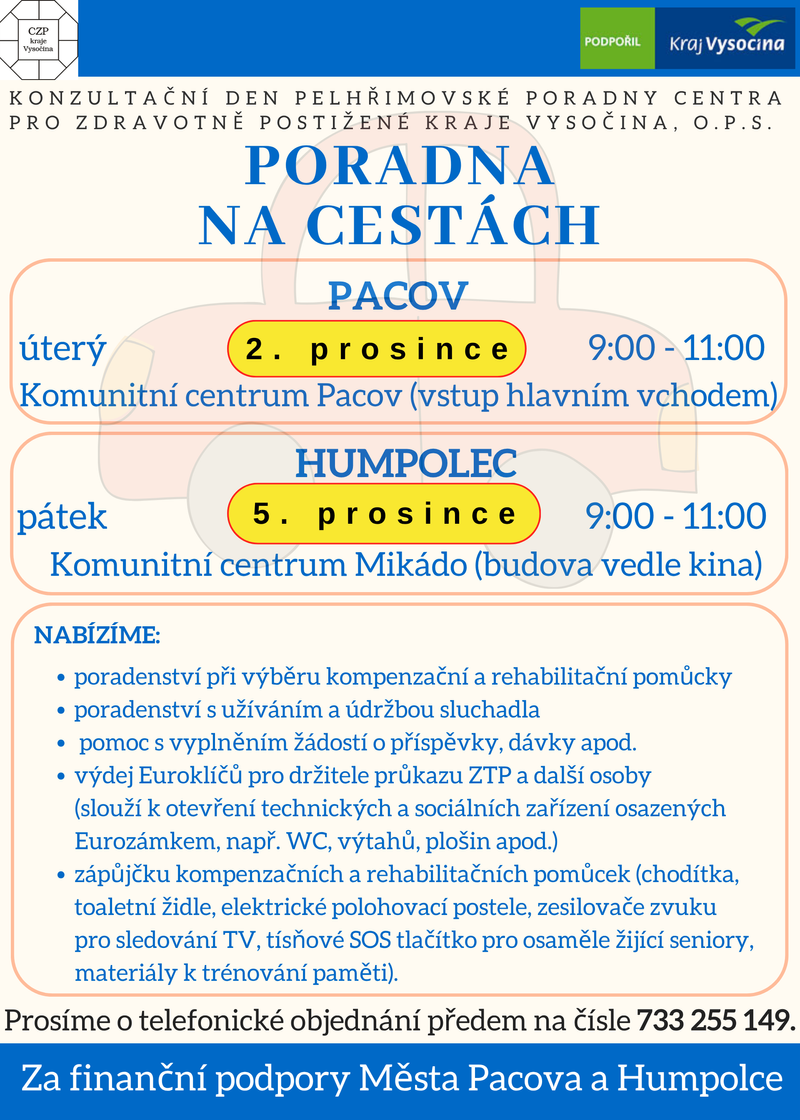 Do Humpolce přijede Poradna na cestách