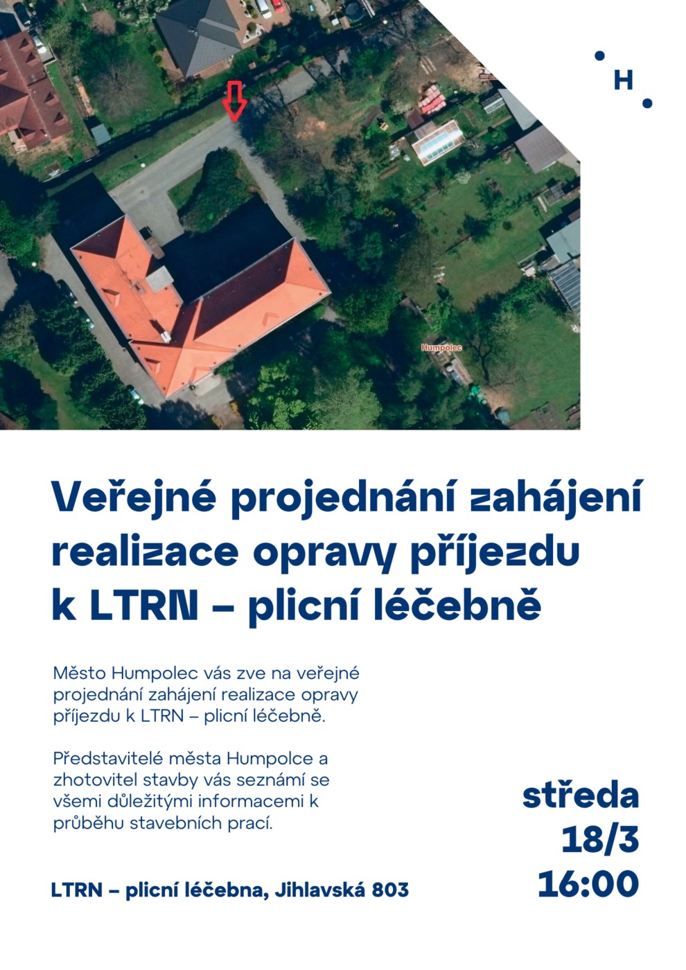 Veřejné projednání opravy příjezdu plicní léčebny