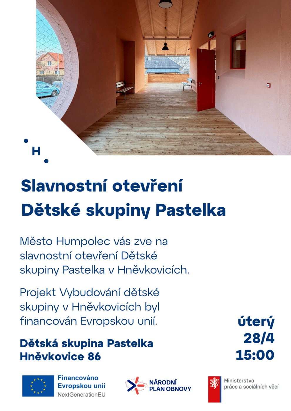 Slavnostní otevření Dětské skupiny Pastelka