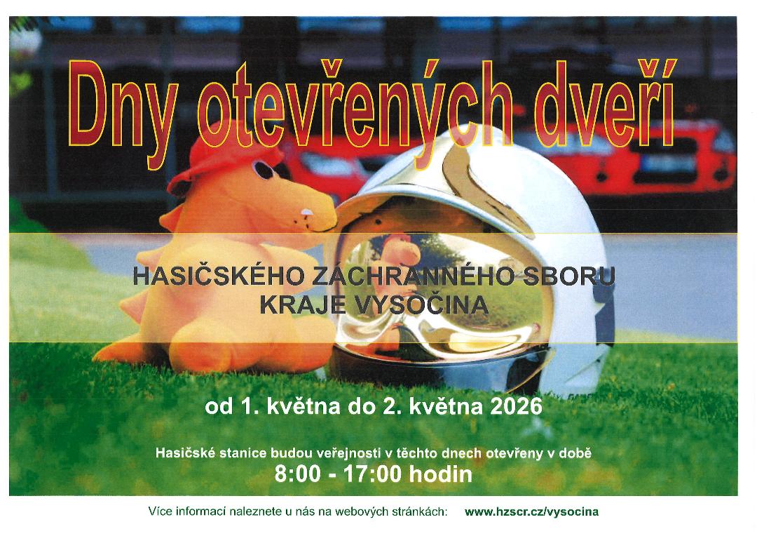 Message View Hasičský záchranný sbor Kraje Vysočina – Dny otevřených dveří – pozvánka