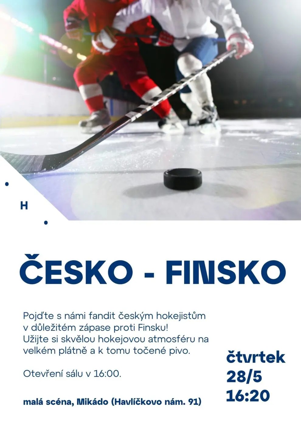 Čtvrtfinále MS v hokeji ČESKO – FINSKO