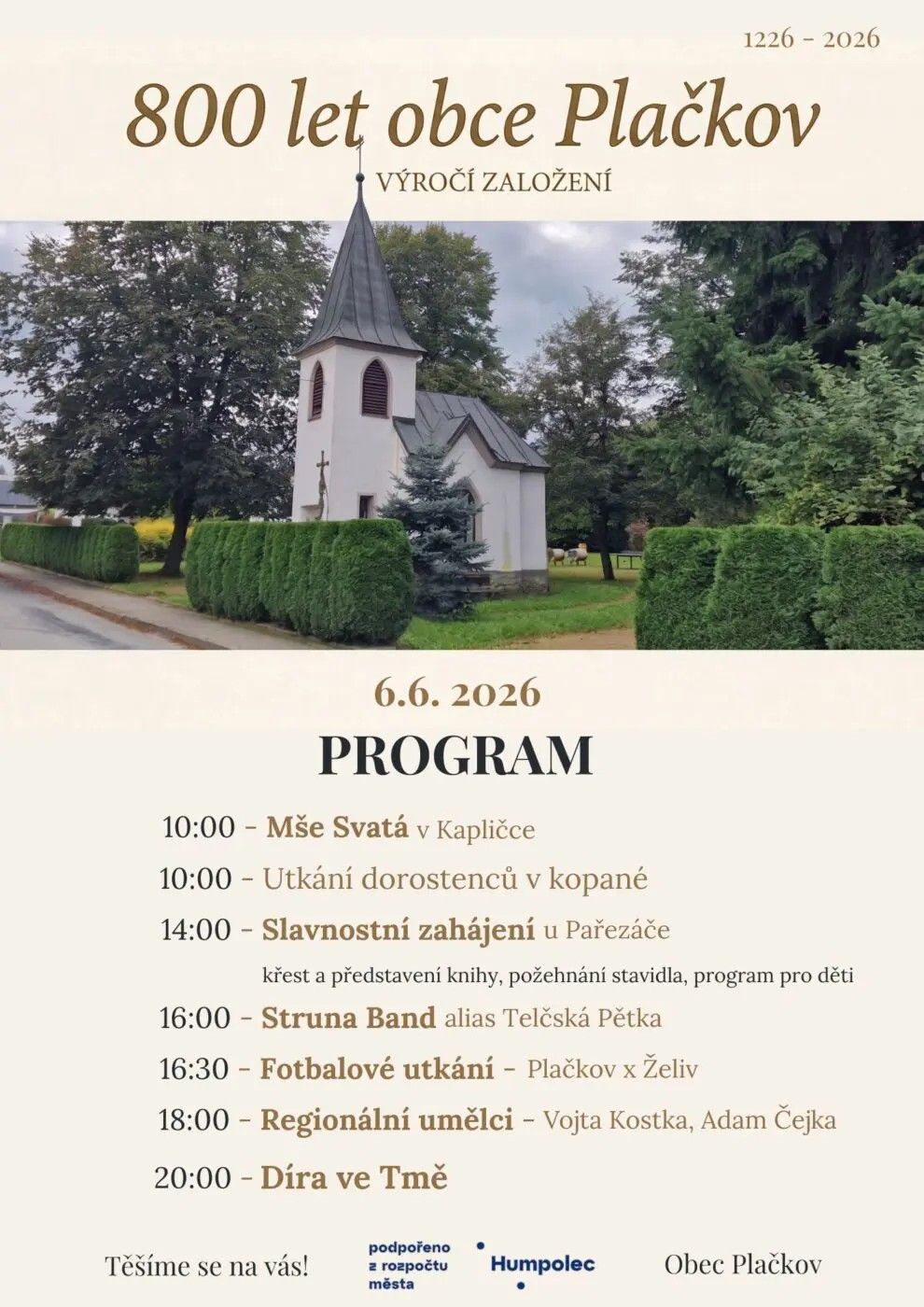 Oslava 800 let obce Plačkov