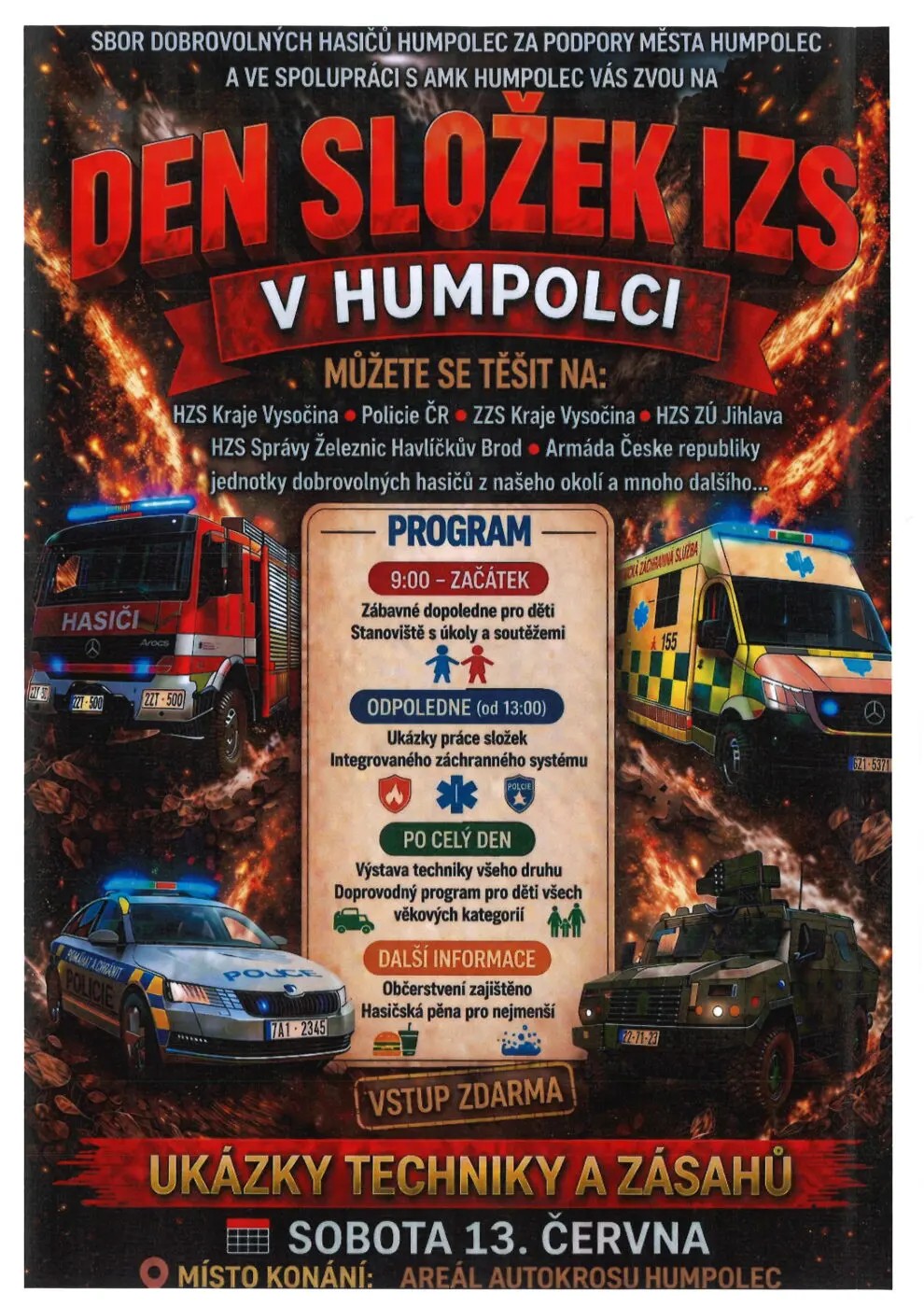 Den složek IZS v Humpolci