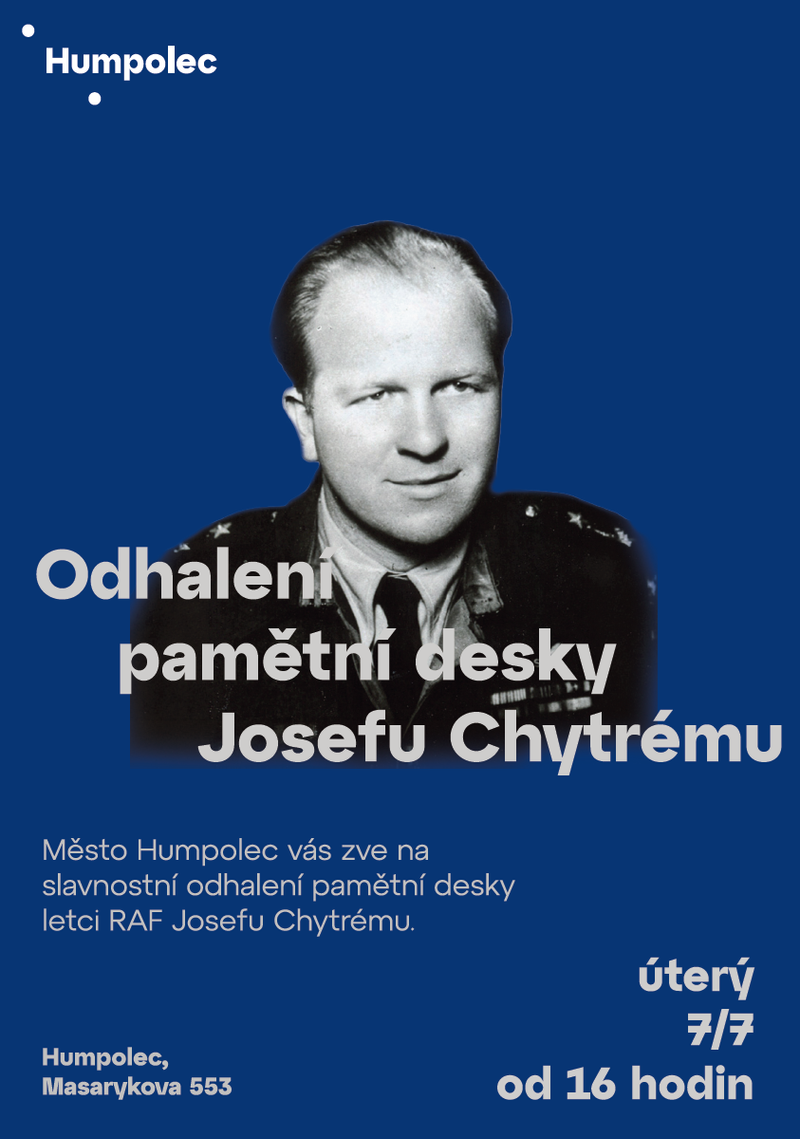 Odhalení pamětní desky Josefu Chytrému