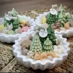 Anyté svíčky, ručně malovaný porcelán