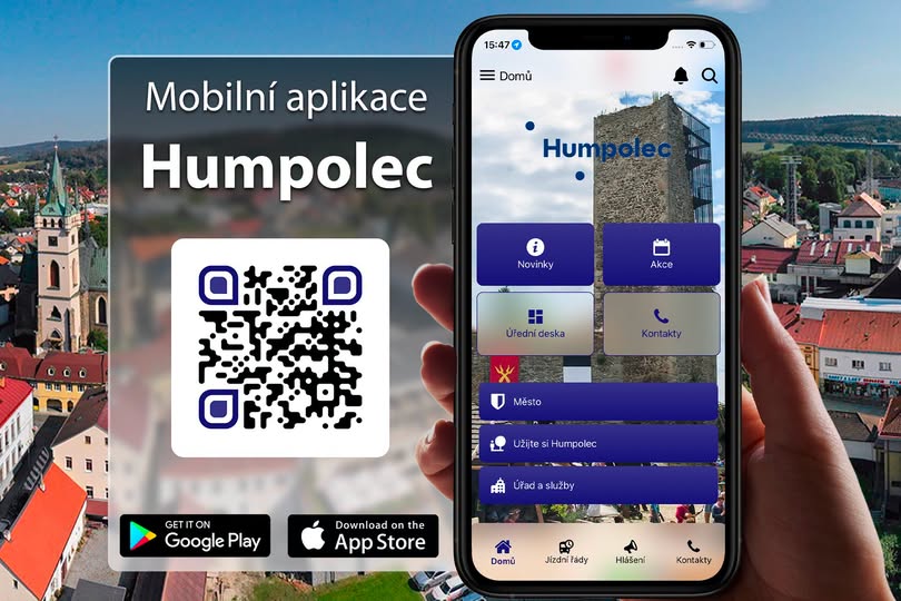 Město Humpolec mění mobilní aplikaci: Munipolis nahradí aplikace Humpolec