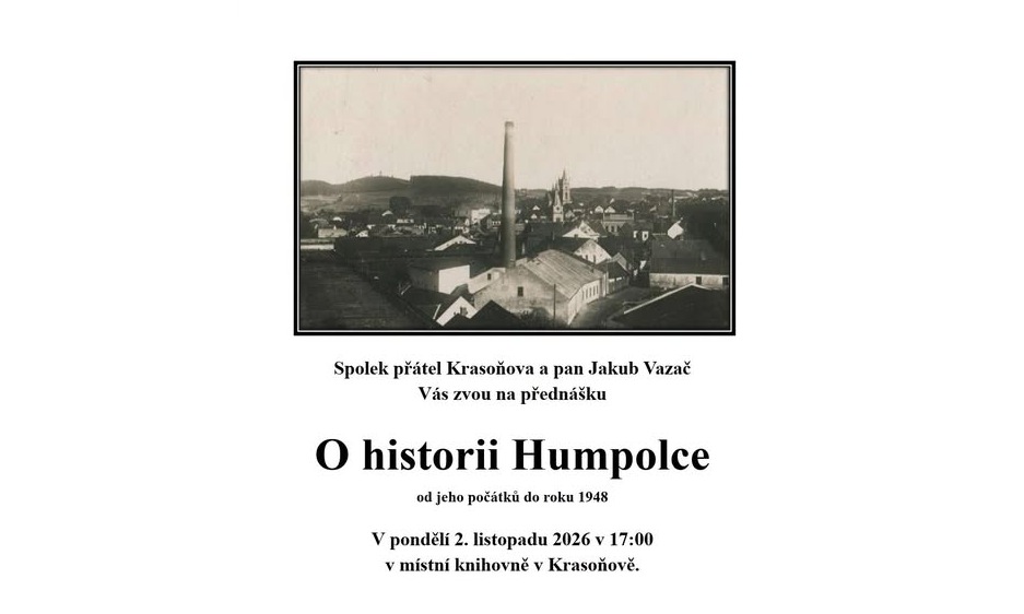 Přednáška o historii Humpolce od počátků do roku 1948 v Krasoňově